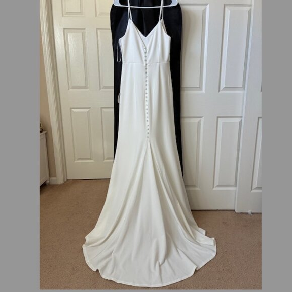 Lulu''s "Feeling of Forever" white sleeveless mermaid maxi dress - Picture 3 of 5